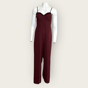 NWOT | B.O.G Collection | Sleeveless Jumpsuit | Burgundy | Small??